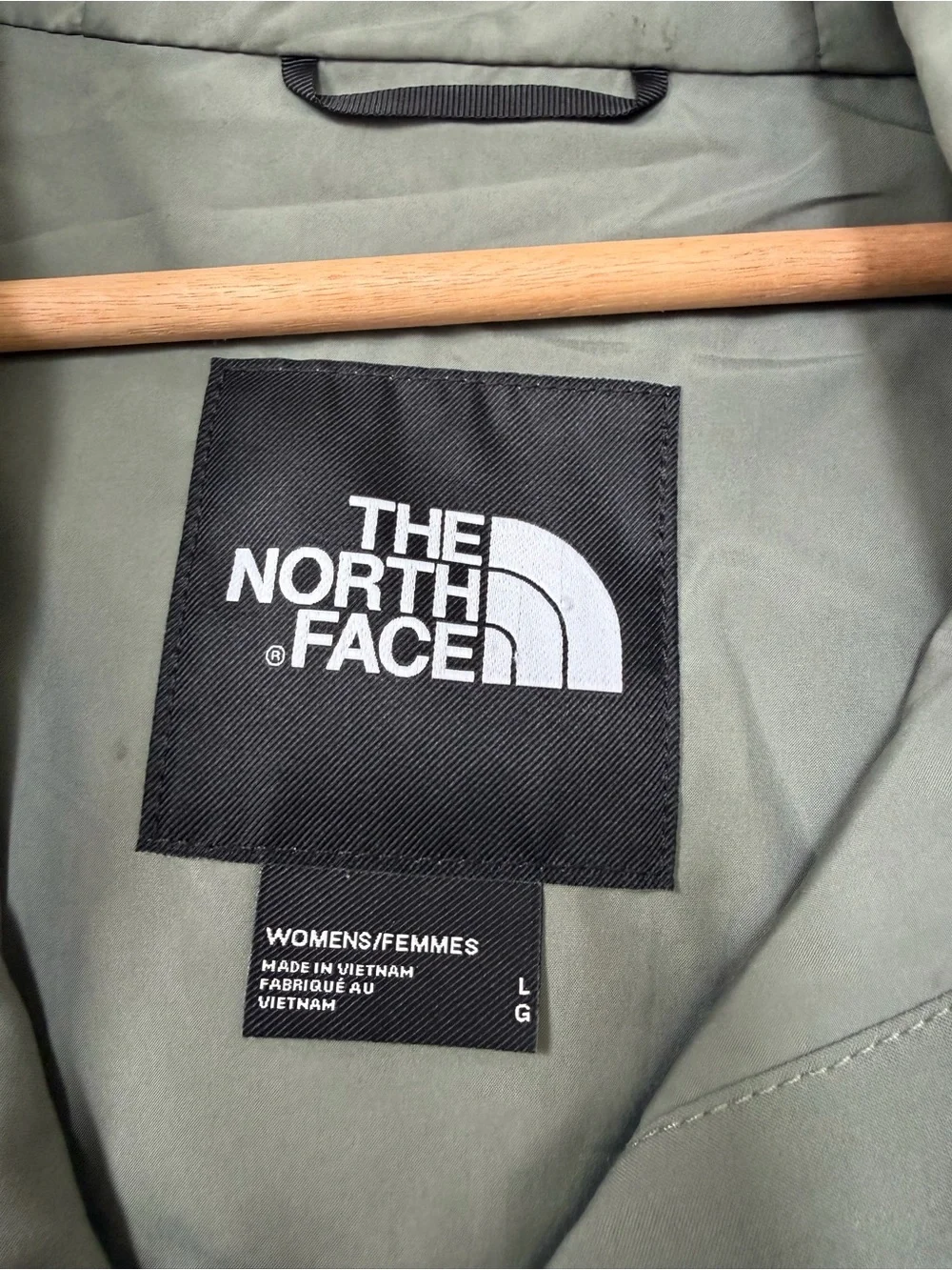 The North Face Olive Green Hooded Raincoat